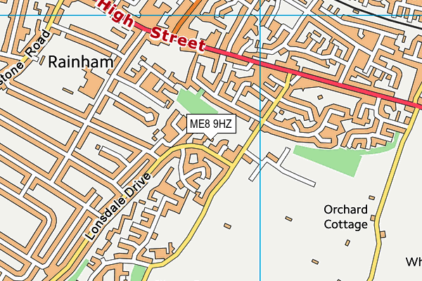 ME8 9HZ map - OS VectorMap District (Ordnance Survey)