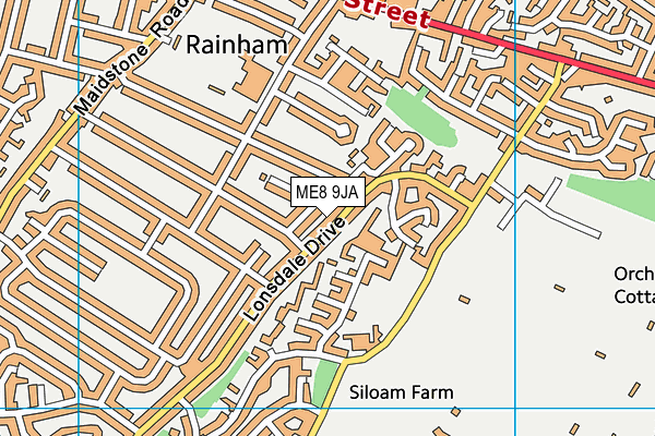 ME8 9JA map - OS VectorMap District (Ordnance Survey)