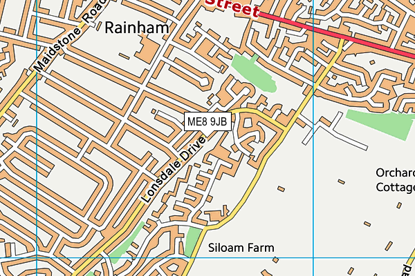 ME8 9JB map - OS VectorMap District (Ordnance Survey)