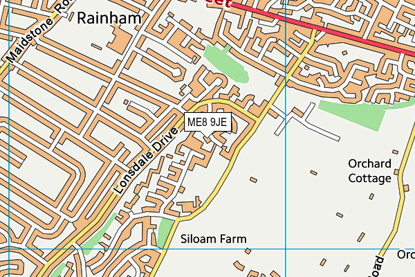 ME8 9JE map - OS VectorMap District (Ordnance Survey)