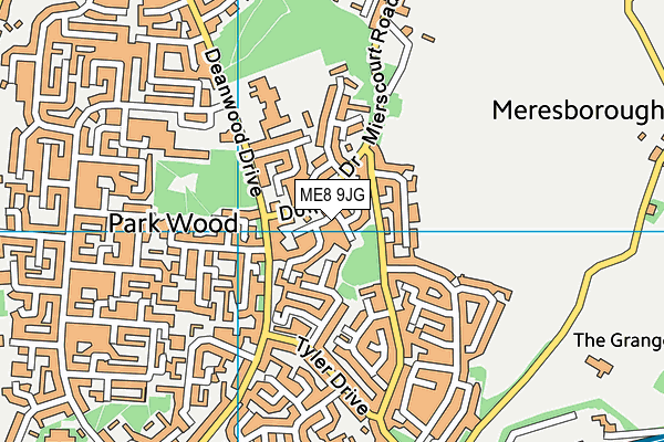 ME8 9JG map - OS VectorMap District (Ordnance Survey)