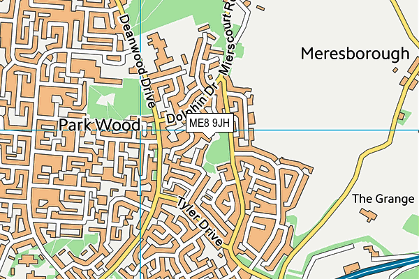 ME8 9JH map - OS VectorMap District (Ordnance Survey)