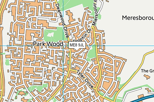 ME8 9JL map - OS VectorMap District (Ordnance Survey)