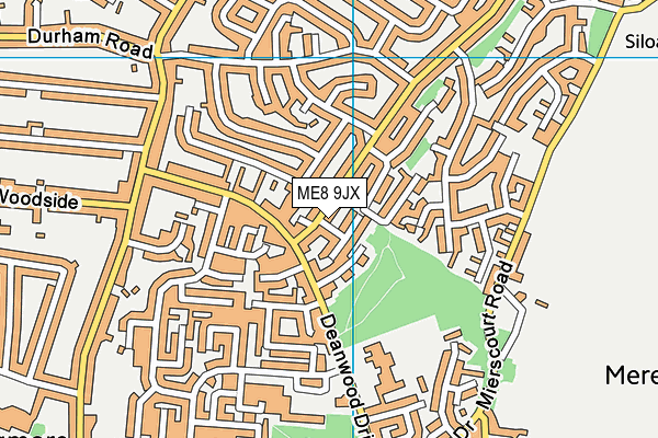 ME8 9JX map - OS VectorMap District (Ordnance Survey)