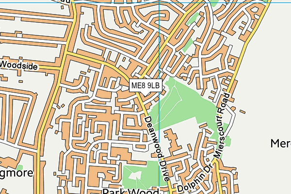 ME8 9LB map - OS VectorMap District (Ordnance Survey)