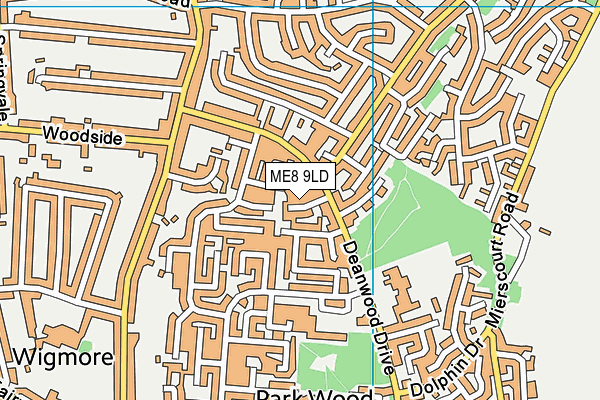 ME8 9LD map - OS VectorMap District (Ordnance Survey)