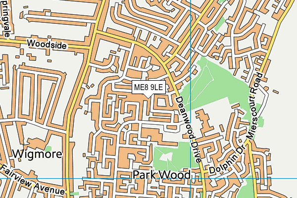 ME8 9LE map - OS VectorMap District (Ordnance Survey)