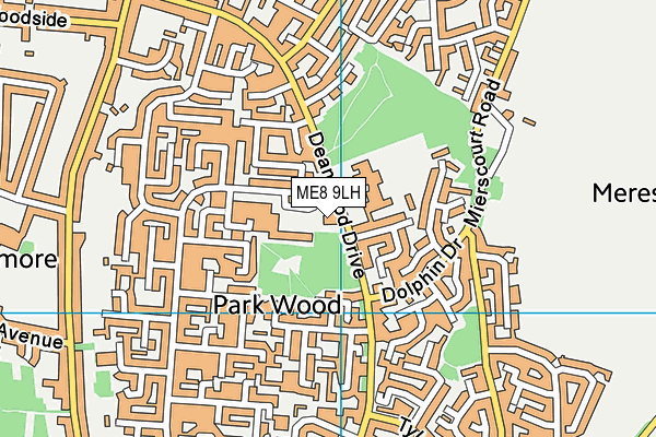 ME8 9LH map - OS VectorMap District (Ordnance Survey)