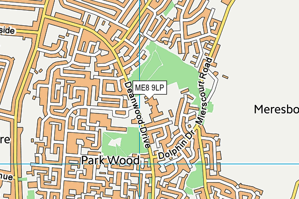 Parkwood Primary School map (ME8 9LP) - OS VectorMap District (Ordnance Survey)