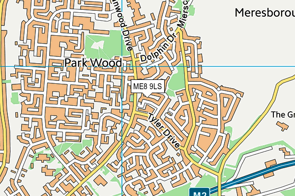 ME8 9LS map - OS VectorMap District (Ordnance Survey)