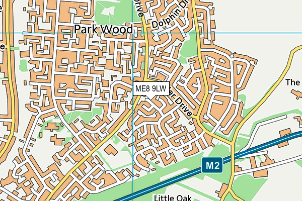 ME8 9LW map - OS VectorMap District (Ordnance Survey)