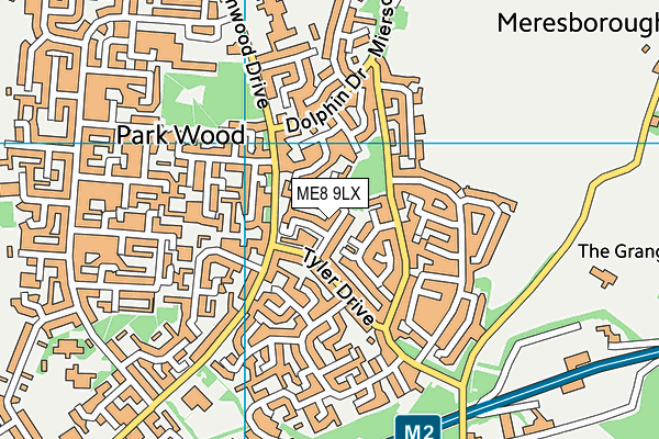 ME8 9LX map - OS VectorMap District (Ordnance Survey)