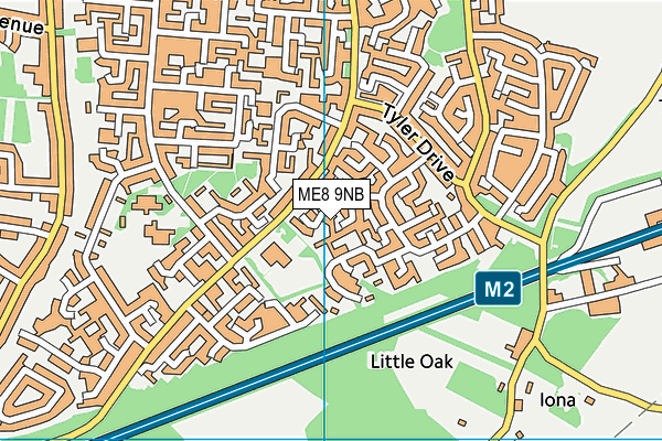 ME8 9NB map - OS VectorMap District (Ordnance Survey)