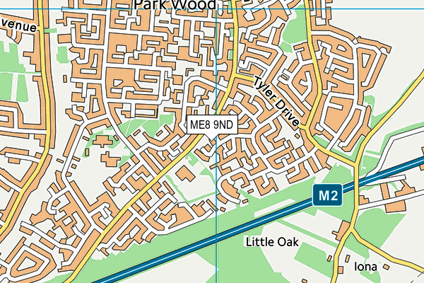 ME8 9ND map - OS VectorMap District (Ordnance Survey)