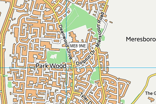 ME8 9NE map - OS VectorMap District (Ordnance Survey)