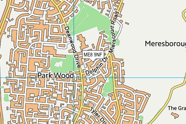 ME8 9NF map - OS VectorMap District (Ordnance Survey)