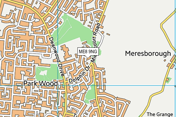 ME8 9NG map - OS VectorMap District (Ordnance Survey)