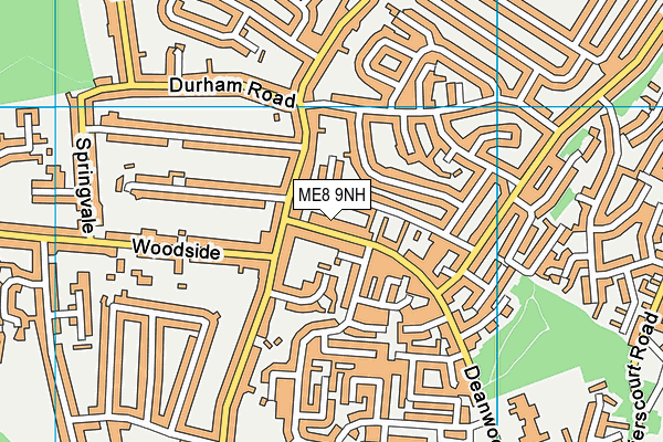 ME8 9NH map - OS VectorMap District (Ordnance Survey)