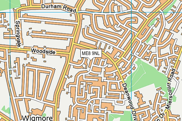 ME8 9NL map - OS VectorMap District (Ordnance Survey)