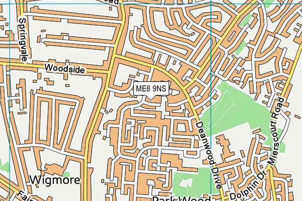 ME8 9NS map - OS VectorMap District (Ordnance Survey)