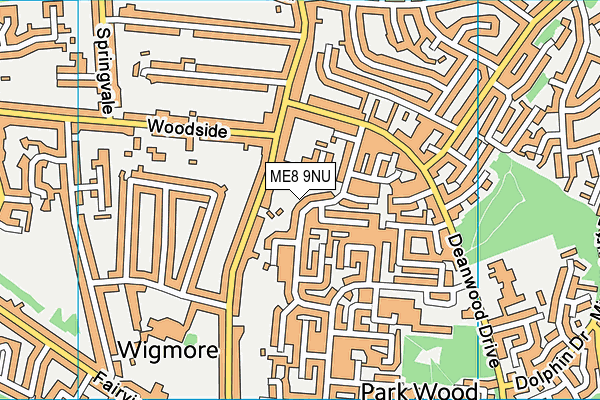 ME8 9NU map - OS VectorMap District (Ordnance Survey)