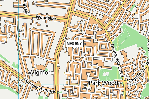 ME8 9NY map - OS VectorMap District (Ordnance Survey)