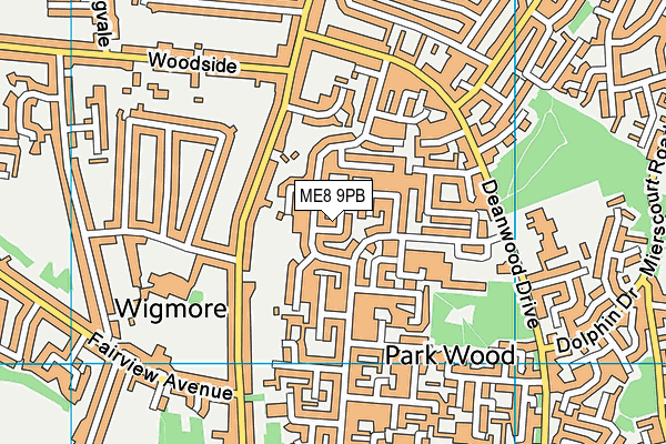 ME8 9PB map - OS VectorMap District (Ordnance Survey)