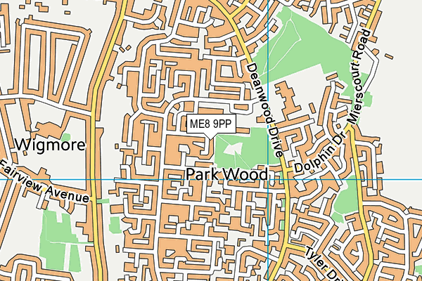 ME8 9PP map - OS VectorMap District (Ordnance Survey)