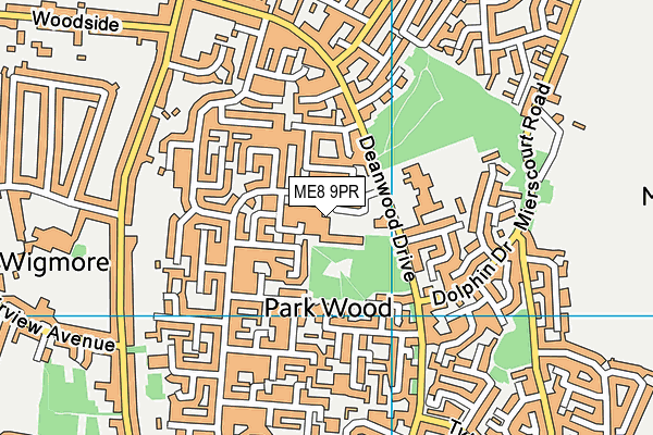 ME8 9PR map - OS VectorMap District (Ordnance Survey)