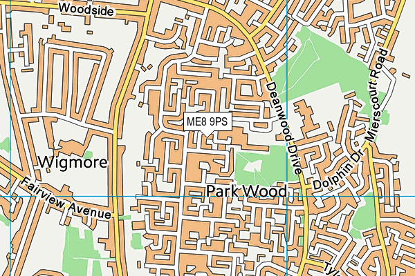 ME8 9PS map - OS VectorMap District (Ordnance Survey)