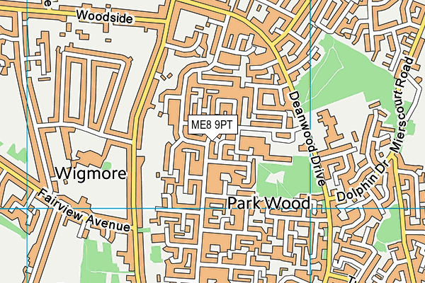 ME8 9PT map - OS VectorMap District (Ordnance Survey)