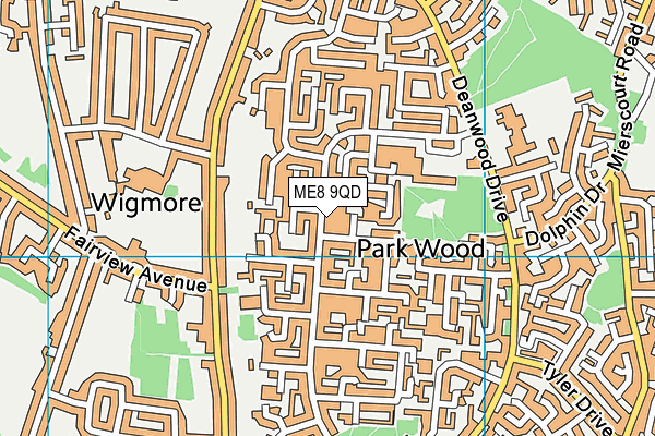 ME8 9QD map - OS VectorMap District (Ordnance Survey)