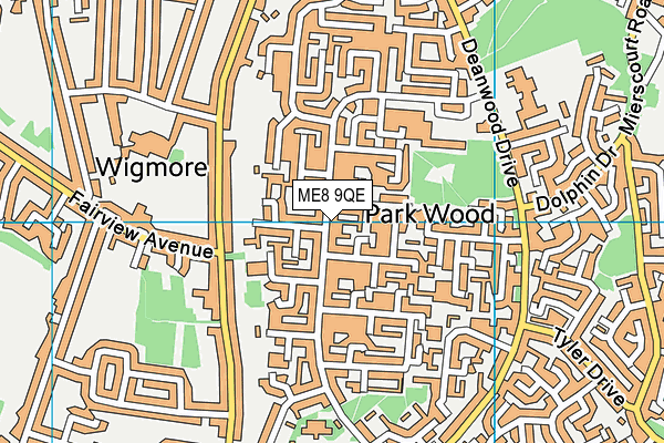 ME8 9QE map - OS VectorMap District (Ordnance Survey)