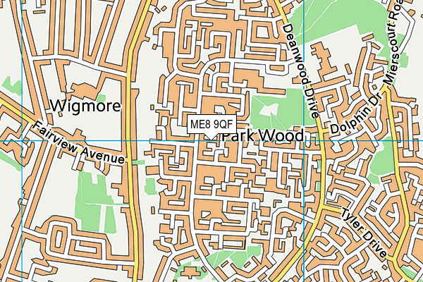 ME8 9QF map - OS VectorMap District (Ordnance Survey)