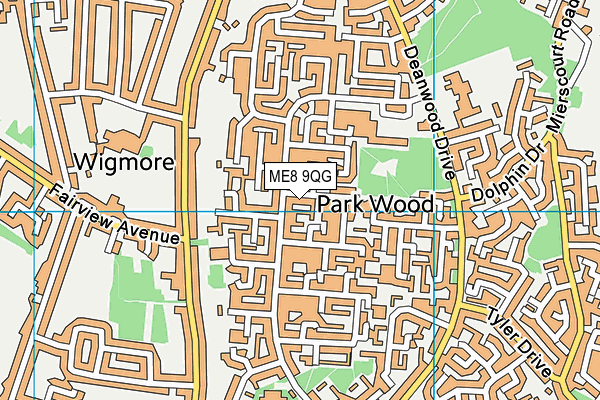 ME8 9QG map - OS VectorMap District (Ordnance Survey)