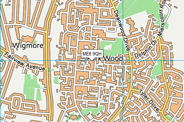 ME8 9QH map - OS VectorMap District (Ordnance Survey)