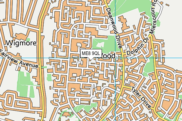 ME8 9QL map - OS VectorMap District (Ordnance Survey)