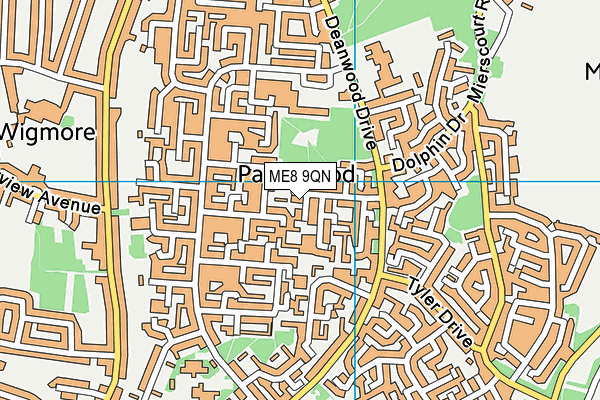 ME8 9QN map - OS VectorMap District (Ordnance Survey)