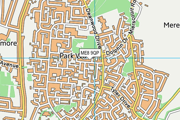 ME8 9QP map - OS VectorMap District (Ordnance Survey)