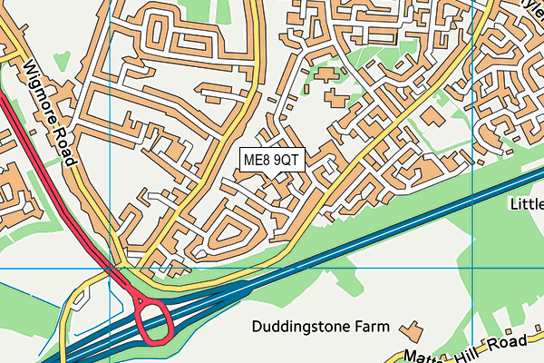 ME8 9QT map - OS VectorMap District (Ordnance Survey)