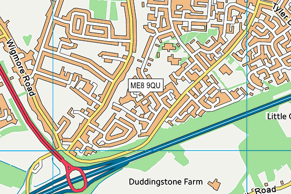 ME8 9QU map - OS VectorMap District (Ordnance Survey)