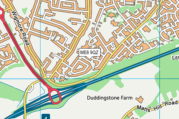 ME8 9QZ map - OS VectorMap District (Ordnance Survey)