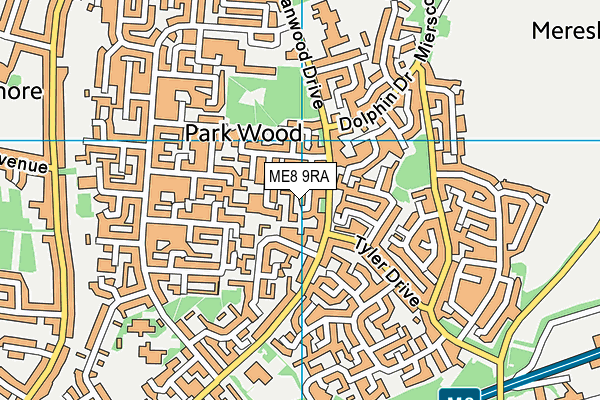 ME8 9RA map - OS VectorMap District (Ordnance Survey)