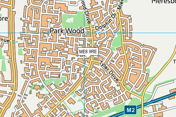 ME8 9RE map - OS VectorMap District (Ordnance Survey)