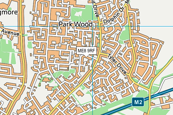 ME8 9RF map - OS VectorMap District (Ordnance Survey)