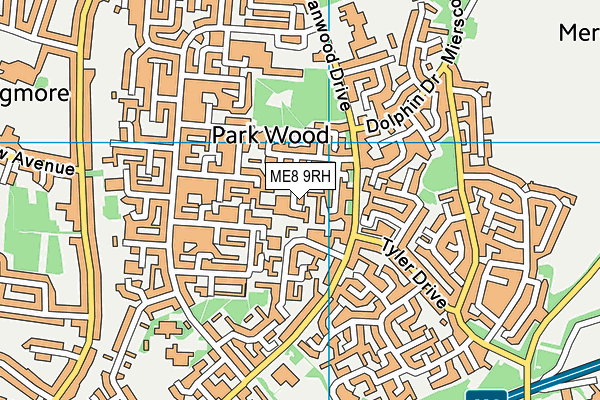 ME8 9RH map - OS VectorMap District (Ordnance Survey)