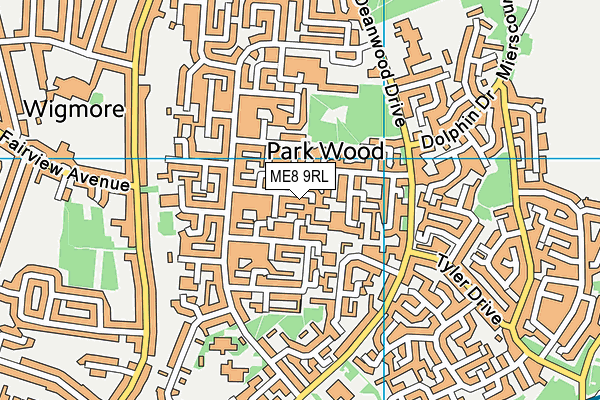 ME8 9RL map - OS VectorMap District (Ordnance Survey)