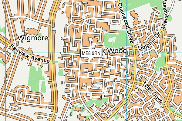 ME8 9RN map - OS VectorMap District (Ordnance Survey)