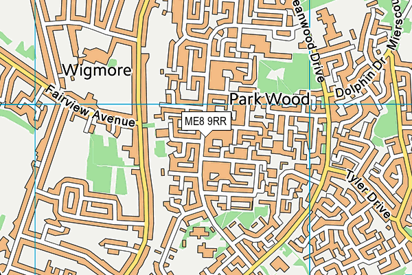 ME8 9RR map - OS VectorMap District (Ordnance Survey)