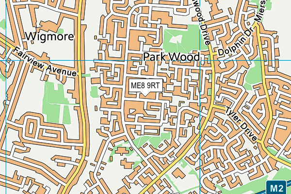 ME8 9RT map - OS VectorMap District (Ordnance Survey)